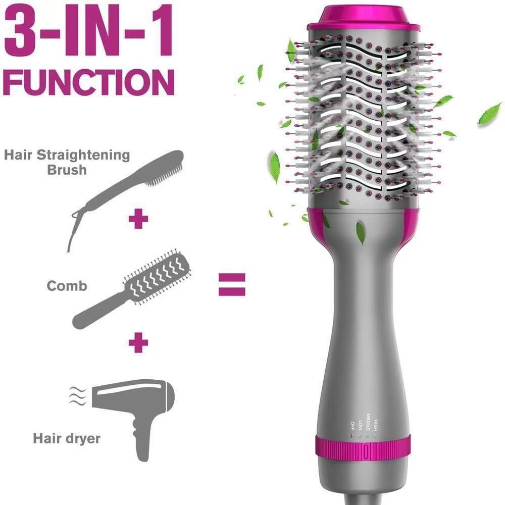 Cross border multifuncional rizador de pelo peinador de aire caliente peinador de pelo rizado peinador de pelo soplado peinador de pelo peinador de pelo liso peinador eléctrico caliente