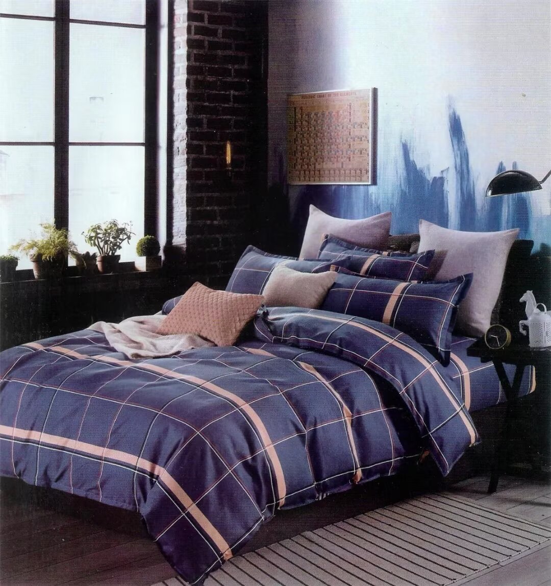 Wholesale of cross-border cotton-like four-piece sets of bed sheets, duvet covers, pillowcases and bedding for foreign trade. Four-piece sets of bedding