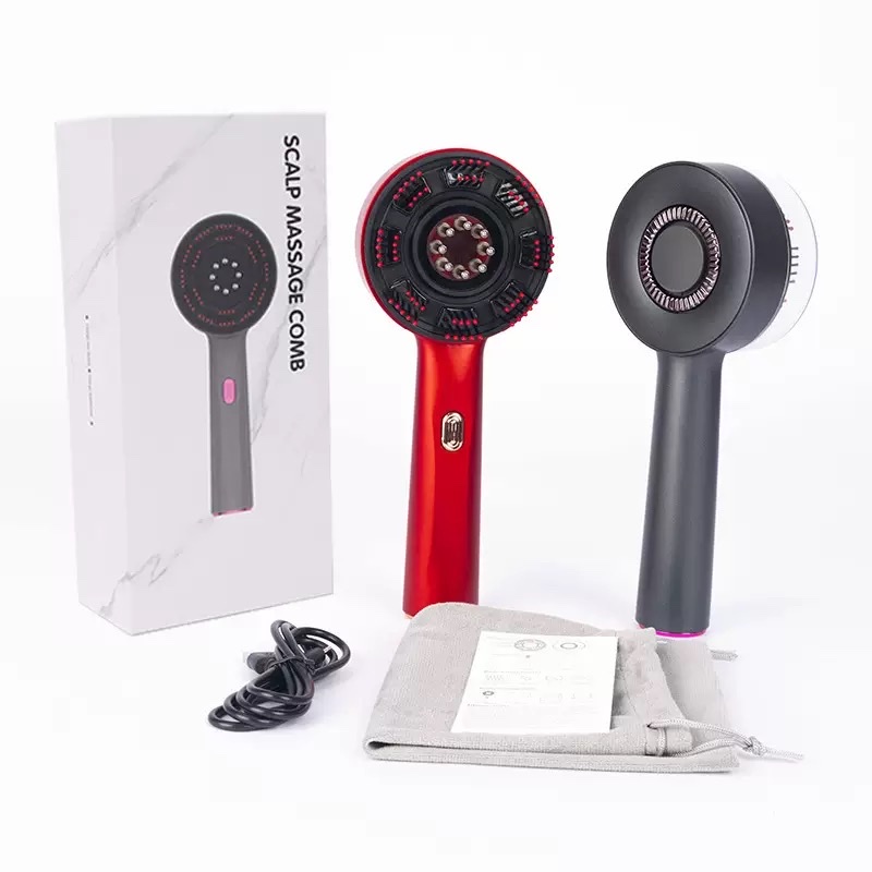 Multi-functional electric massage comb, red light essential oil liquid delivery instrument, automatic kneading scalp and hair care comb massager Application Scenario
