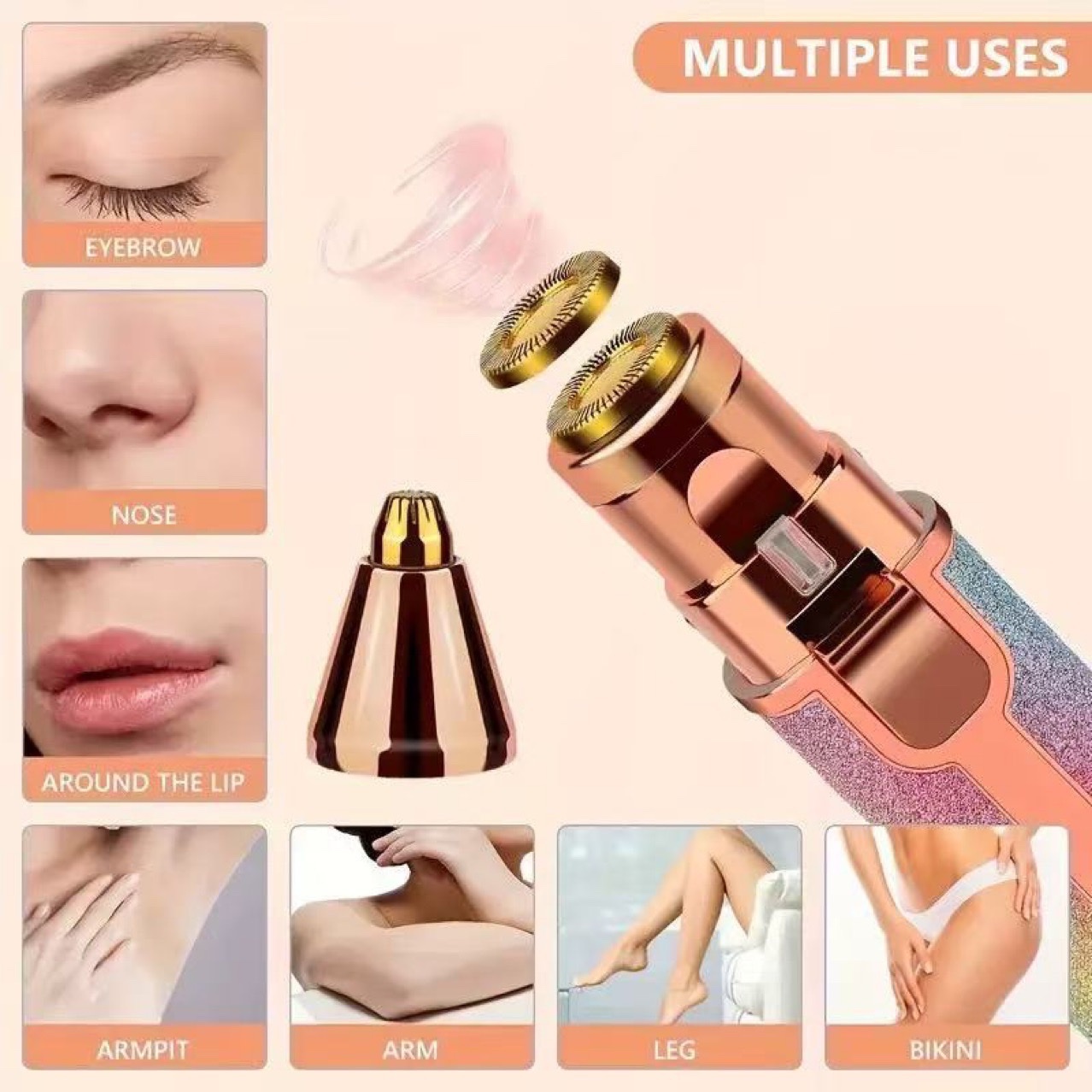 Afeitador de lápiz labial cortador de cejas eléctrico depilador para mujeres usb recargable mini shave removedor de pelo removedor de pelo detail image 4