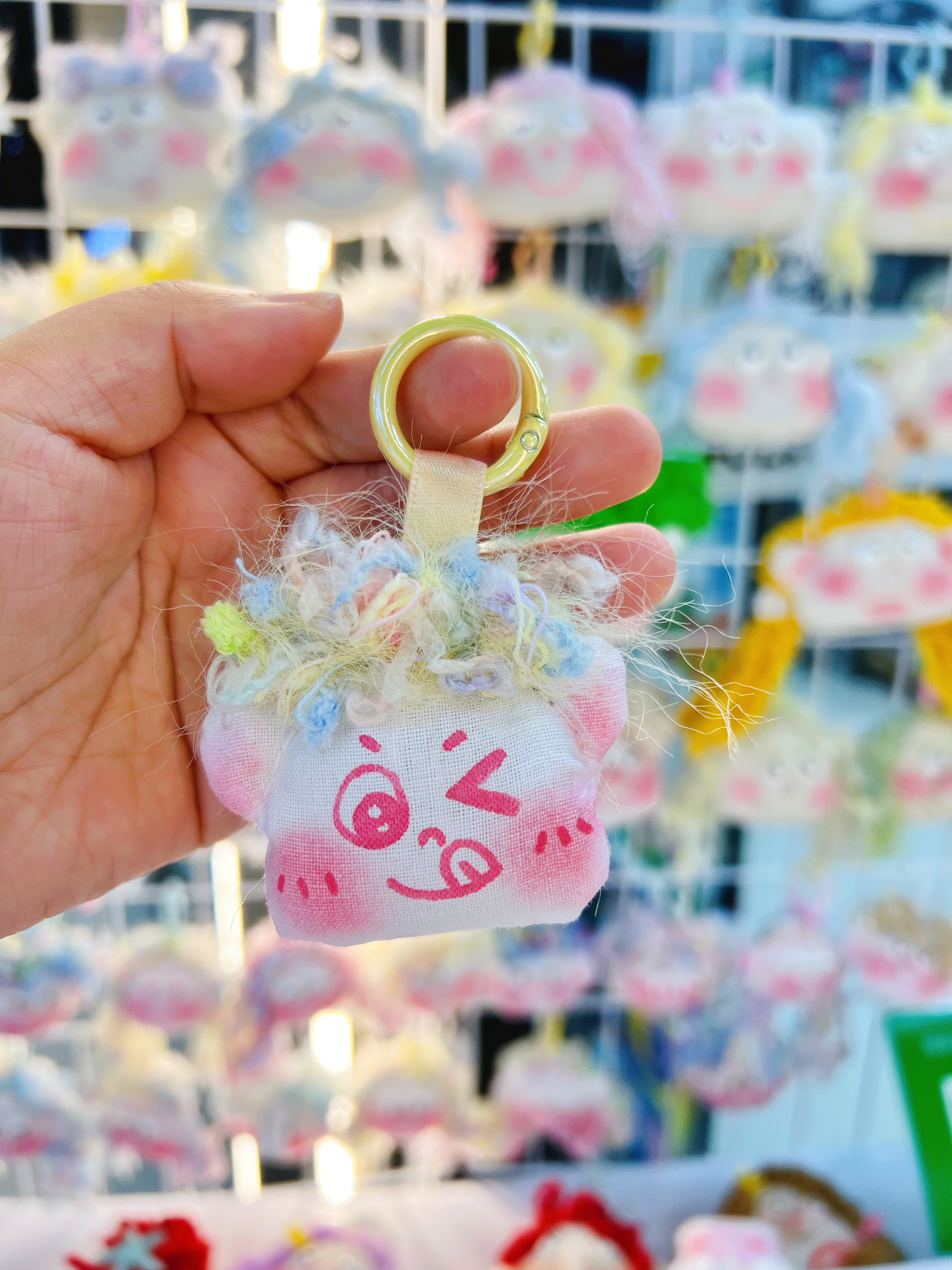 Original hand-drawn expression ugly and cute bag pendants by Bu Xiaoyu, trendy toys