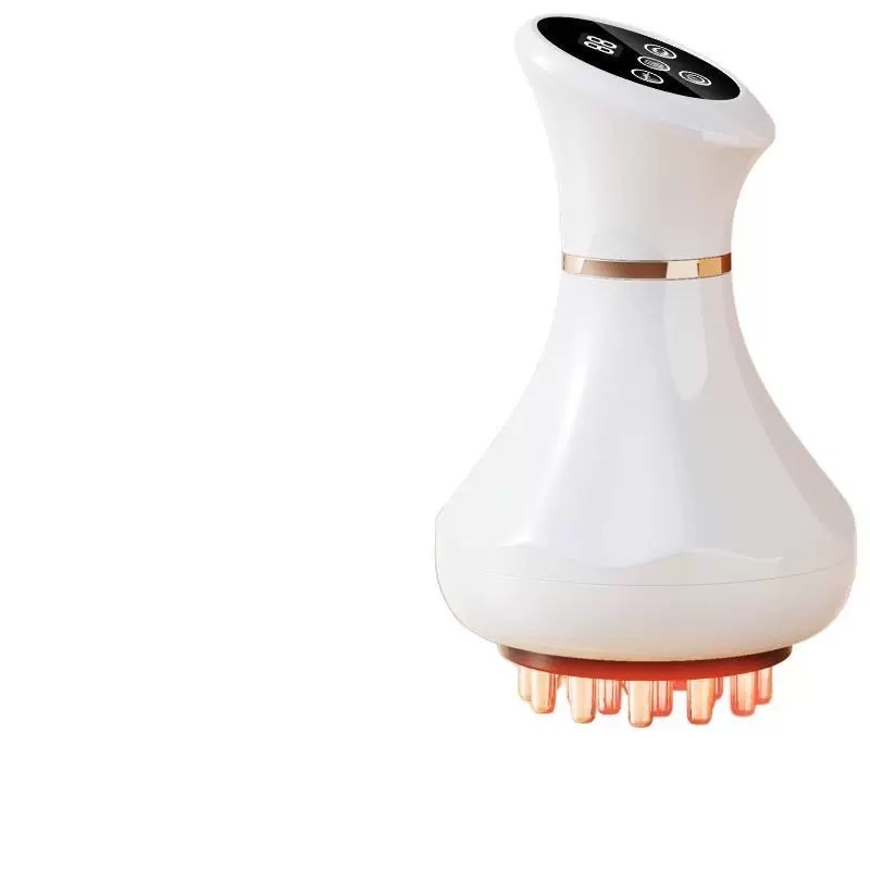 Meridiano eléctrico cepillo relajante amasado vientre delgado destapado hombros y cuello vibrador luz roja calor compresas raspador ventosas instrumento de masaje