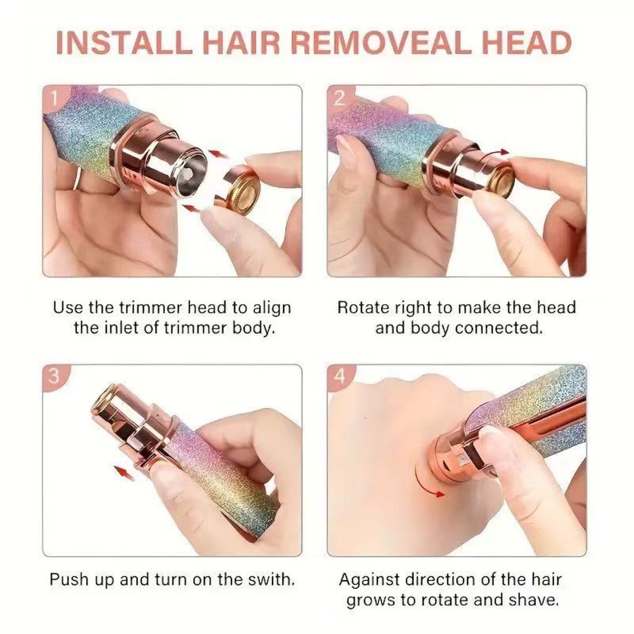 Afeitador de lápiz labial cortador de cejas eléctrico depilador para mujeres usb recargable mini shave removedor de pelo removedor de pelo detail image 3