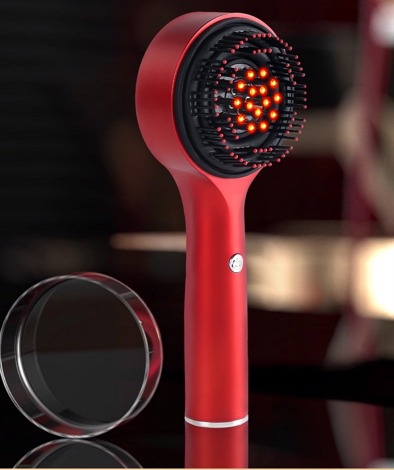 Multi-functional electric massage comb, red light essential oil liquid delivery instrument, automatic kneading scalp and hair care comb massager detail image 2