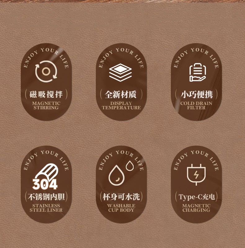 Cross-border lazy person magnetic electric stirring cup, fully automatic mug, magnetic cup, coffee cup, insulated fitness water cup detail image 3