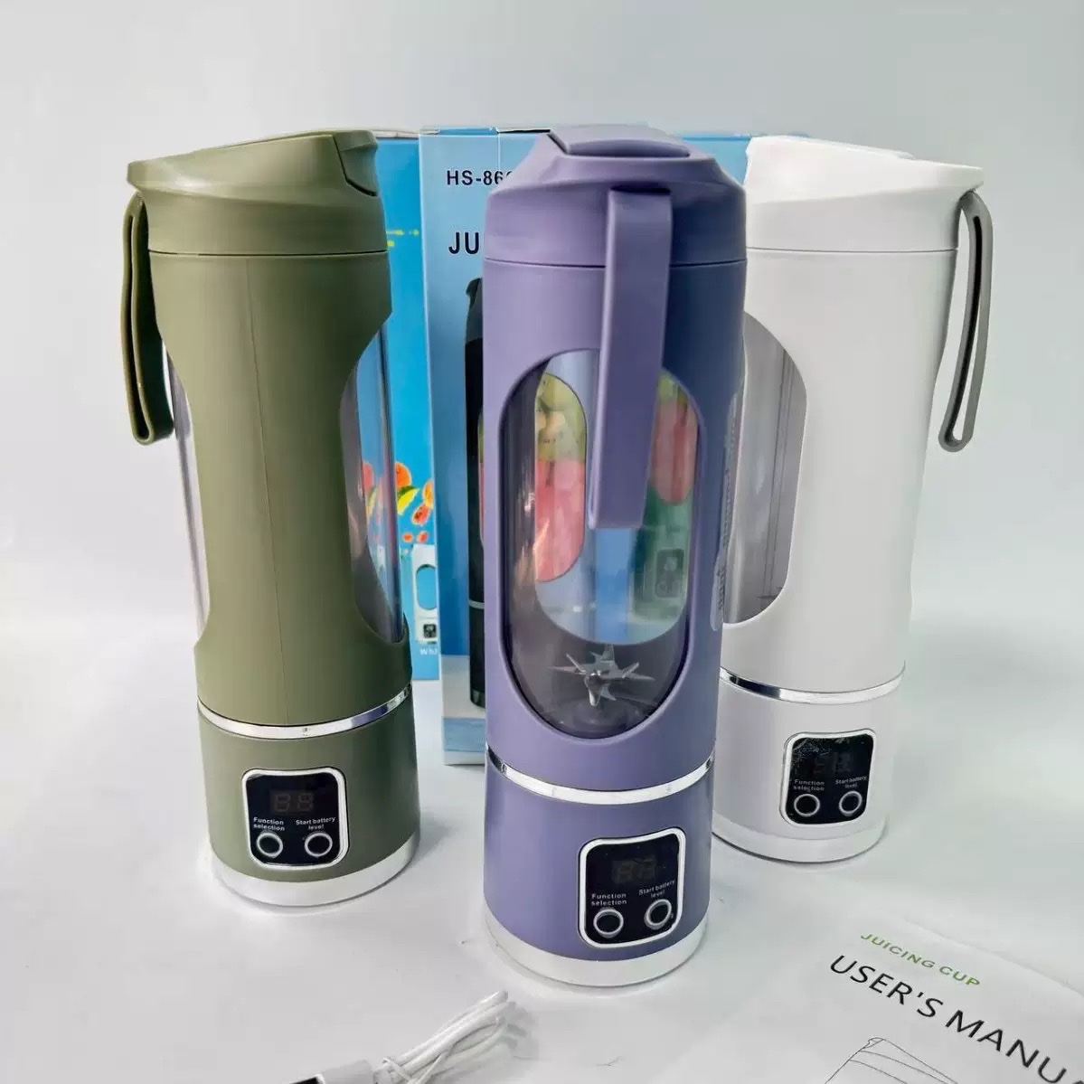 Cross-border juicing cup, 12-blade compound, fully automatic household ice crushing, rechargeable portable juicer, outdoor travel cup
