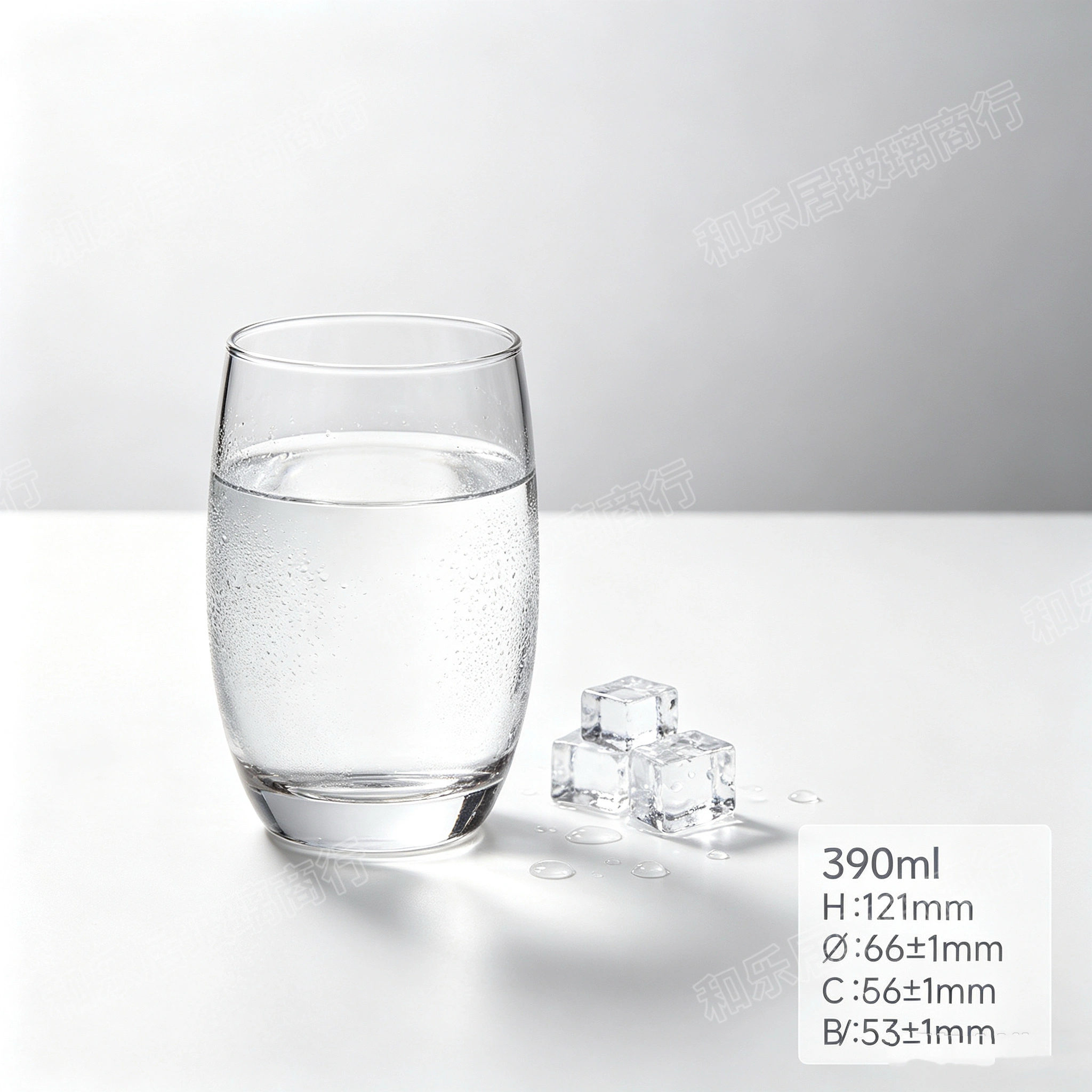 Transparent glass water cup, lemon drink juice cup detail image 2