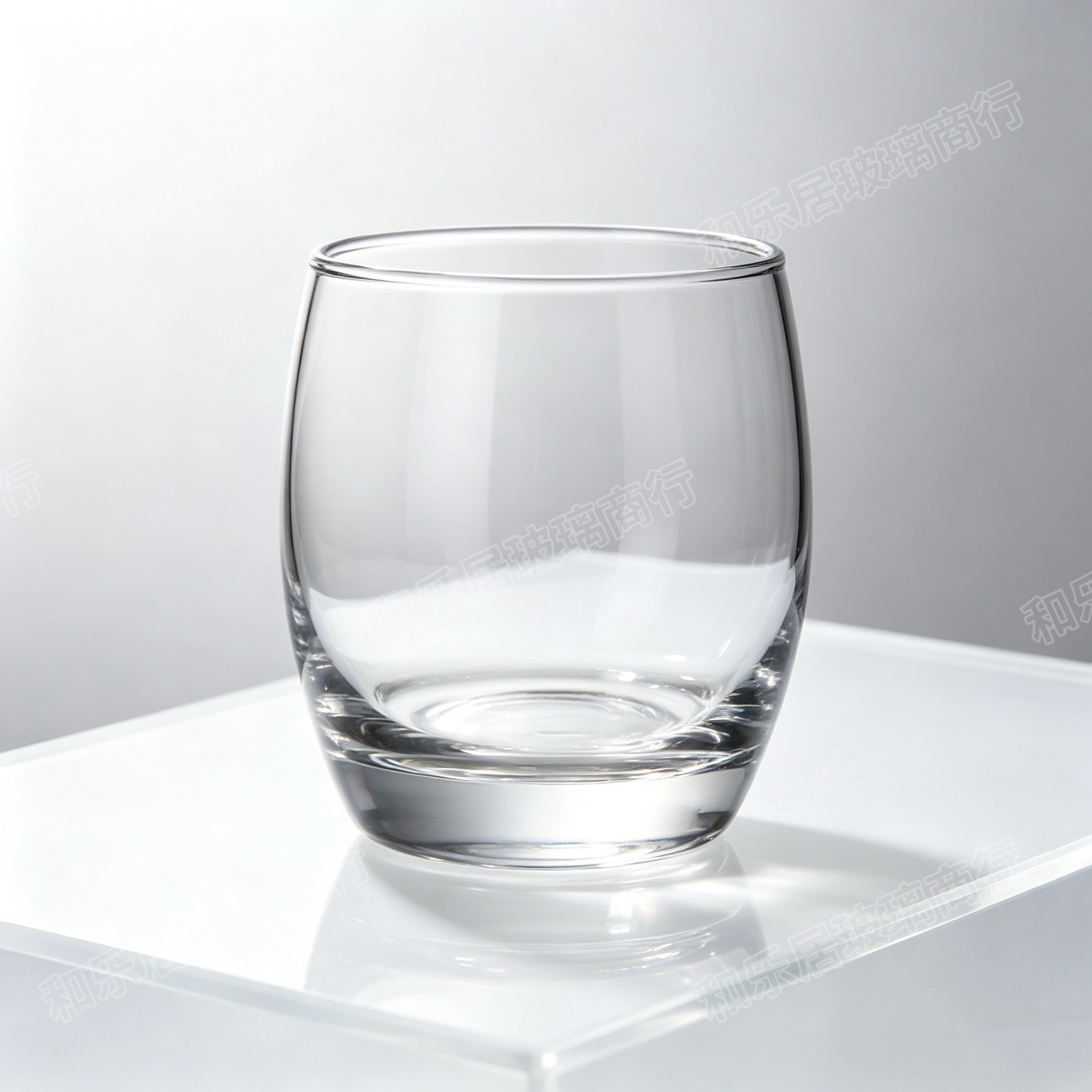 Transparent glass water cup, lemon drink juice cup detail image 4