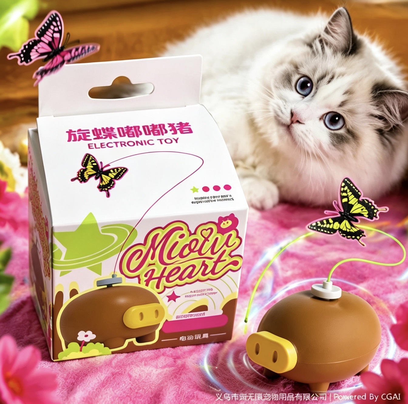 Mariposa torpe pig juguete para mascotas gato juguete inteligente para perros details Picture