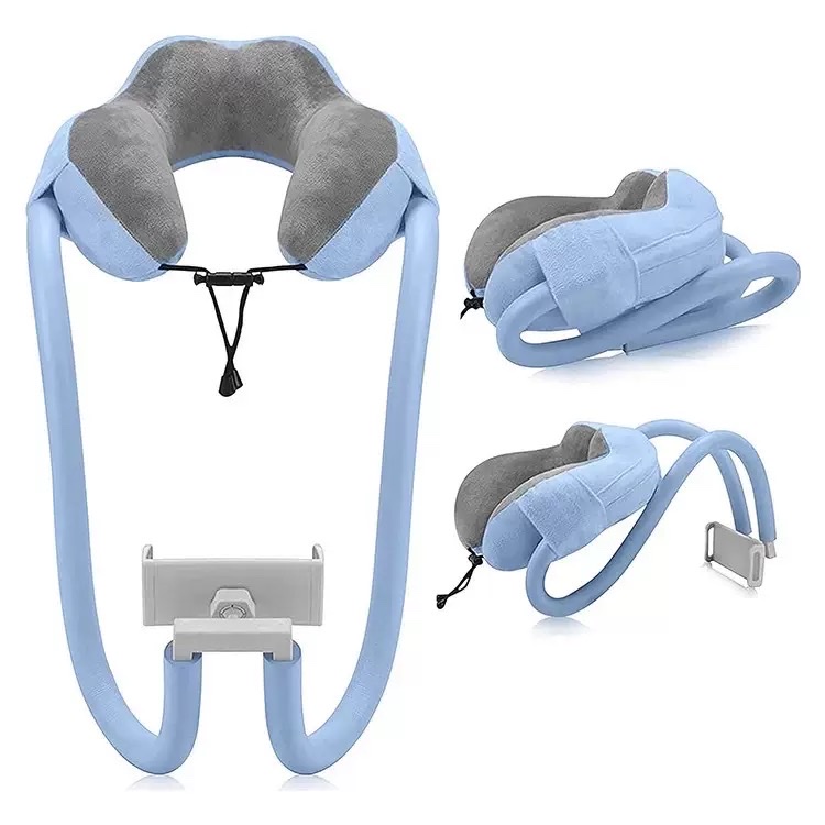 New lazy person's phone stand, U-shaped pillow, home nap pillow, shoulder and neck protection pillow, car neck hanging pillow, headrest Specification image