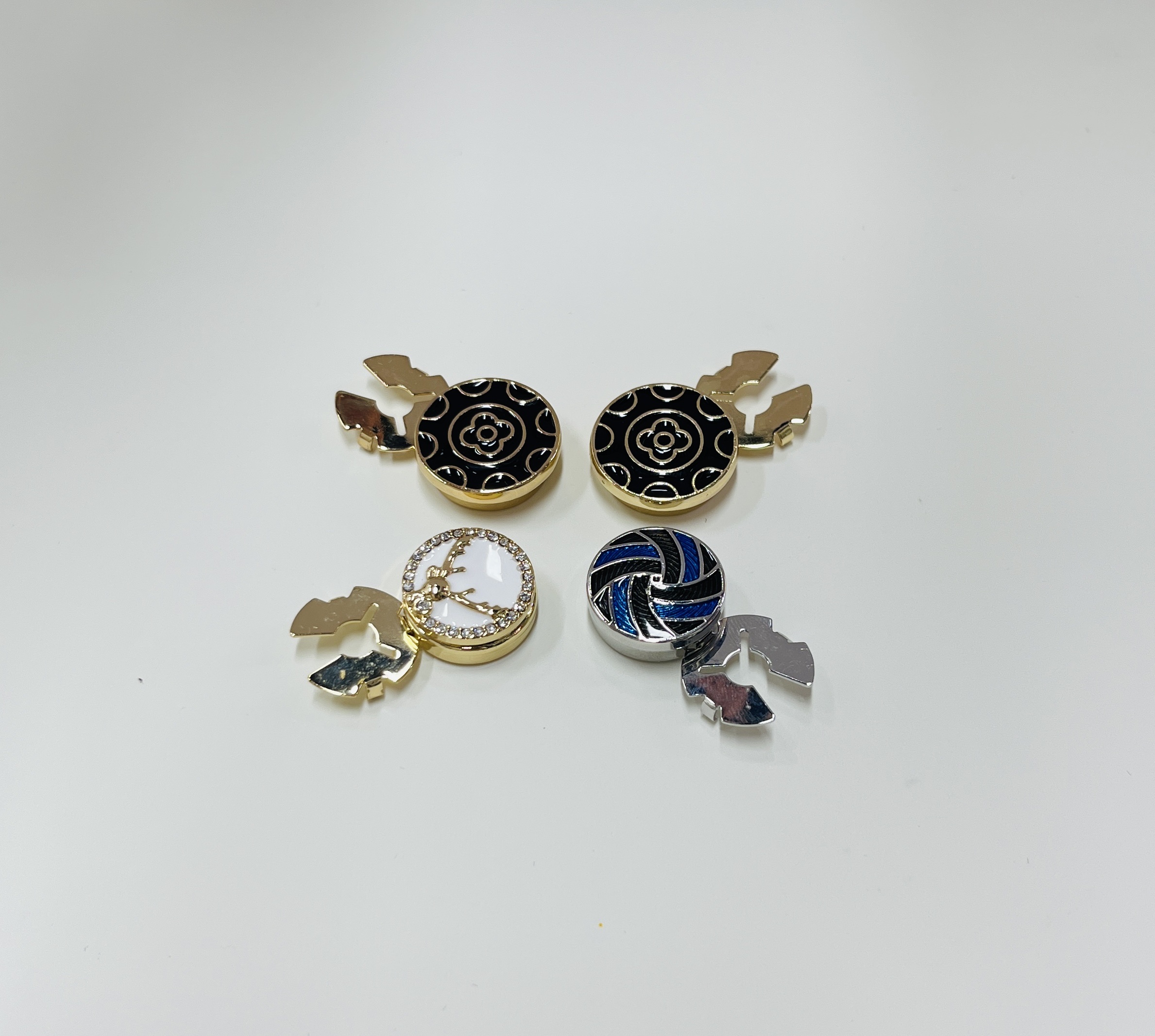 New French cufflink clothing shirt sleeve turtle button cross-border fashion design shirt collar button bottom support accessory detail image 2
