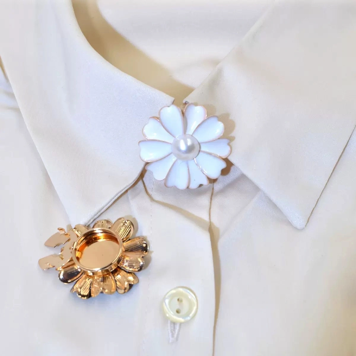 Cufflinks, shirt buttons, diy floral button covers, ins button covers with accessories, exquisite and fashionable suit shirts detail image 3
