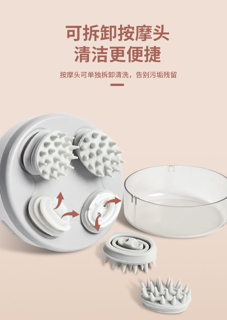 Cabeza meridiana masajeador wanking cat dragon grip electric scalp relax portátil mini cervical masajeador de amasado detail image 4