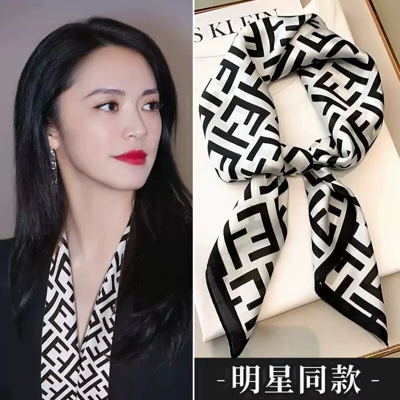 Silk scarf, silk scarf buckle, real silk scarf, custom-made real silk scarf for women detail image 4