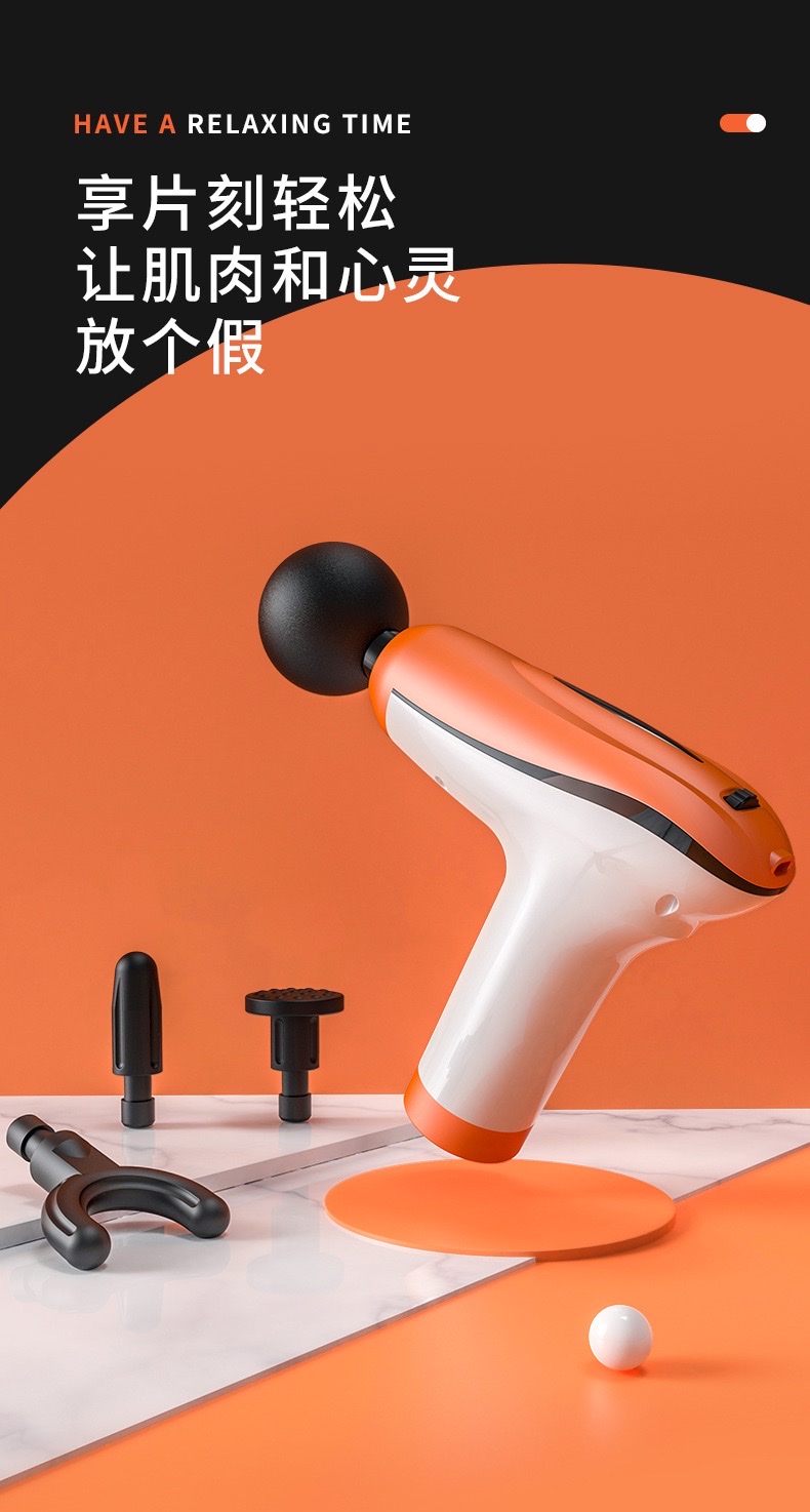 Cross-border fascia gun factory muscle relaxation neck membrane gun Home electric massager fitness fascia gun detail image 3