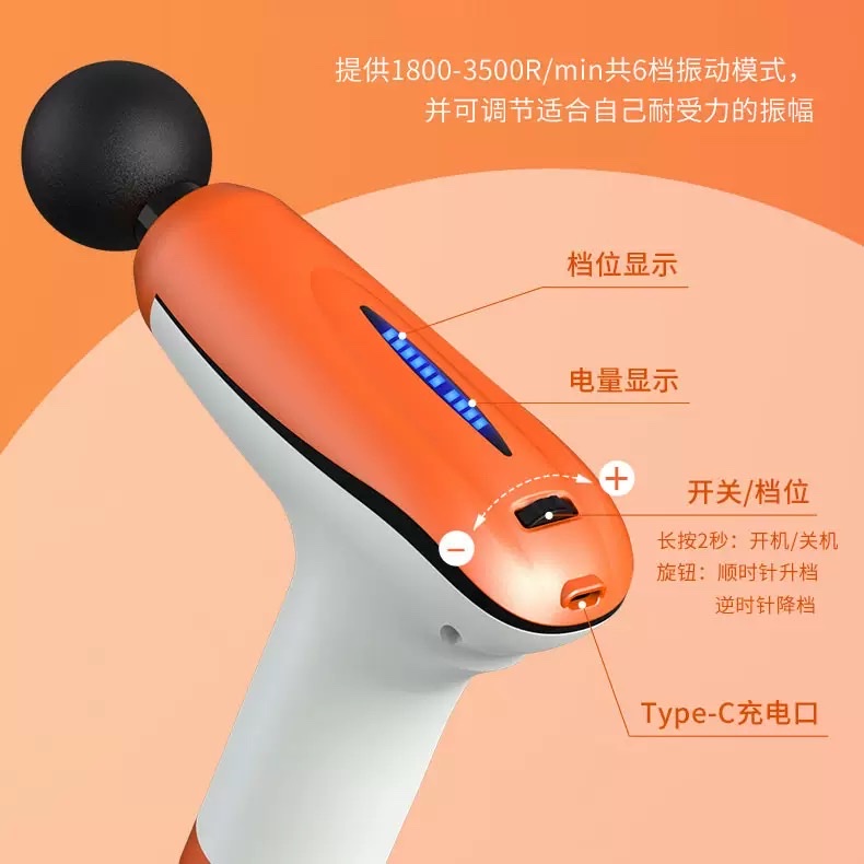 Cross-border fascia gun factory muscle relaxation neck membrane gun Home electric massager fitness fascia gun Application Scenario