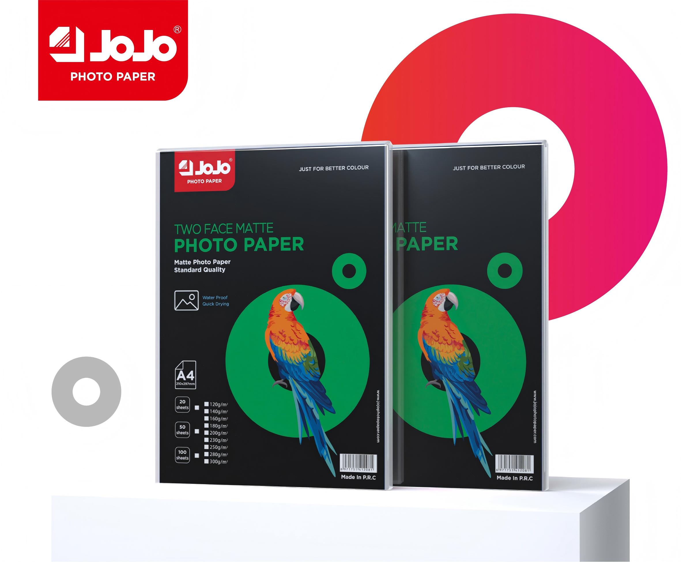 JOJO 200g papel fotográfico mate de dos caras A4 50 páginas a color carcasa de páginas influencer venta caliente venta directa de fábrica foto de estudio aplicable foto familiar libro promocional impresión