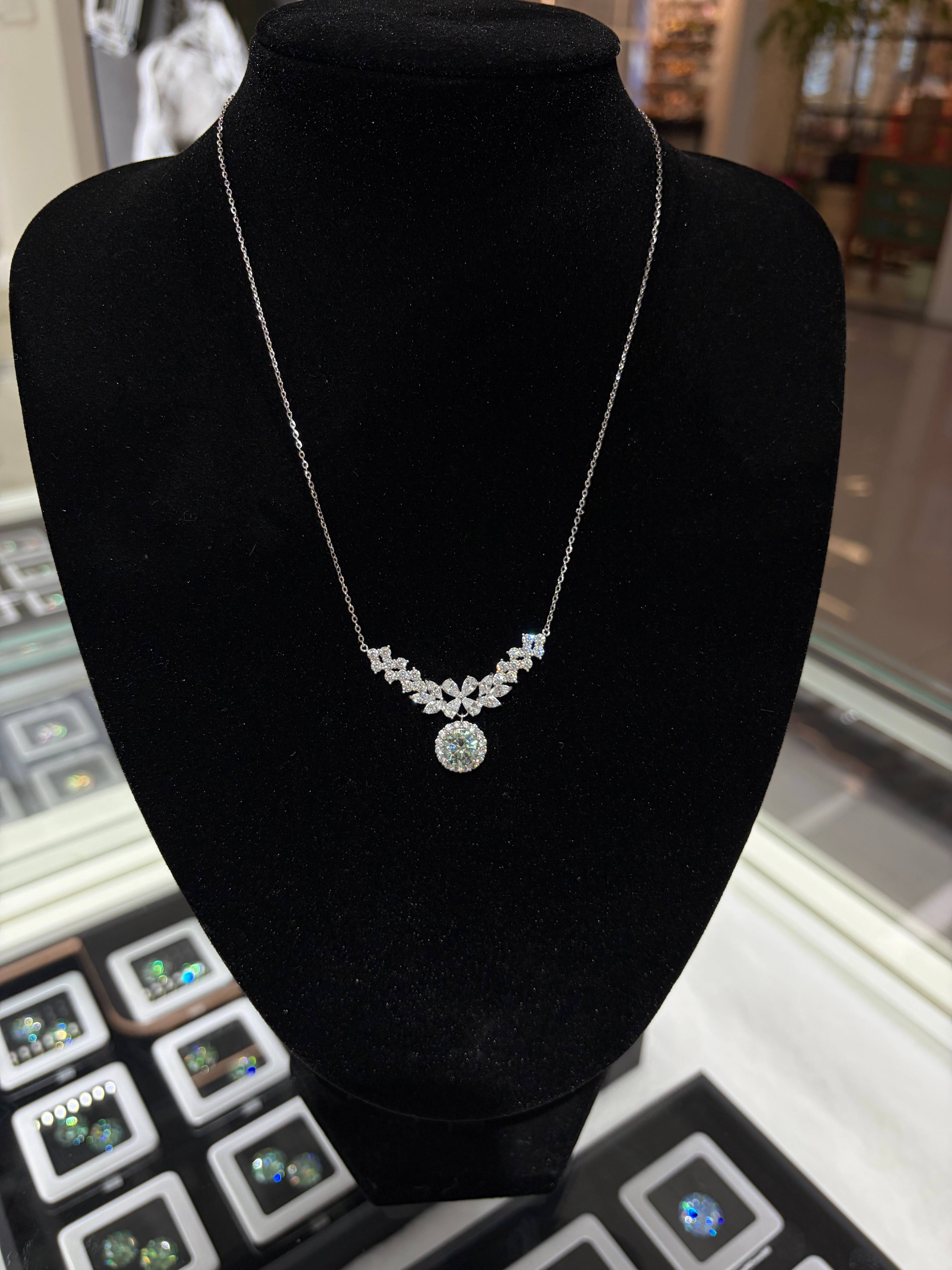 Mosan Diamond Silver necklace