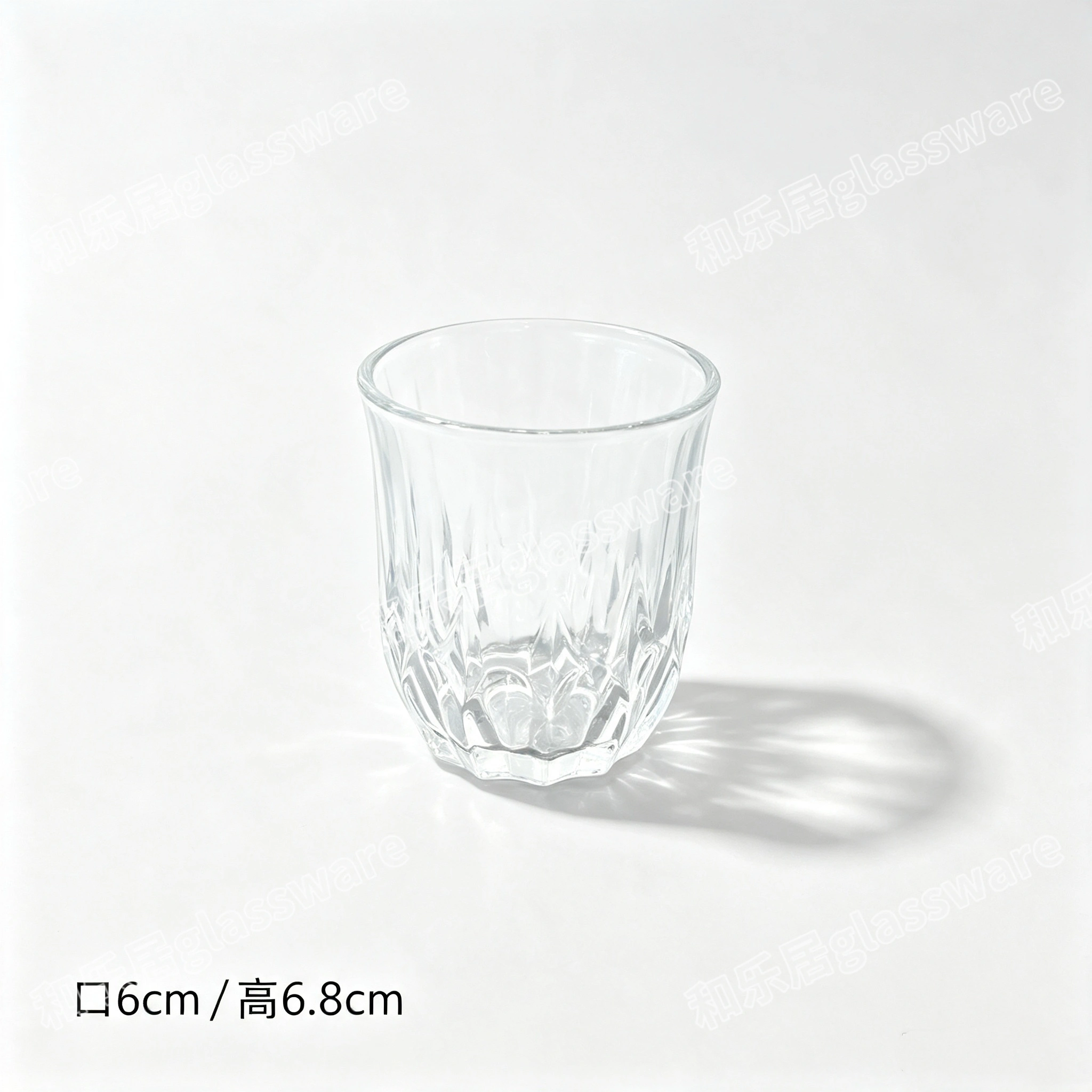 Embossed glass cup, transparent European-style carved water cup, household tea drinking, cold drink and juice cup, high appearance level detail image 2