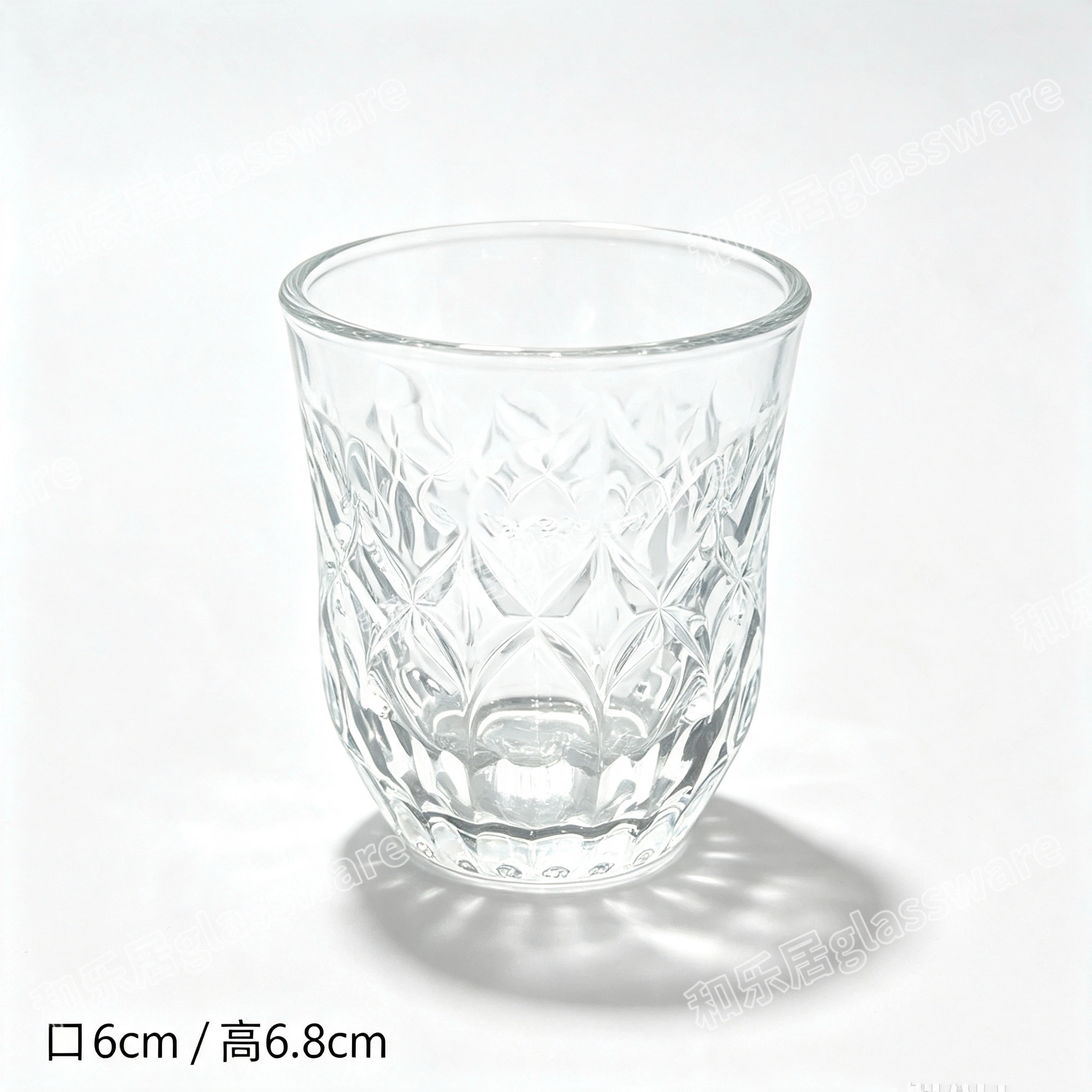 Embossed glass cup, transparent European-style carved water cup, household tea drinking, cold drink and juice cup, high appearance level detail image 4
