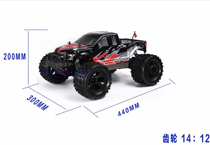 Feishen 1:10 large foot vehicle, fully waterproof brushed and brushless electric four-wheel drive racing car detail image 5