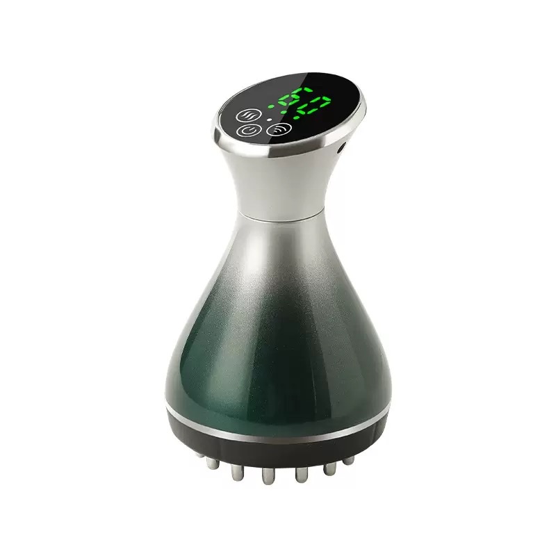 Transfronterizo nuevo tipo de microcorriente meridiano cepillo eléctrico compresa caliente raspado gua sha amasado abdomen vibrador y realce hogar todo el cuerpo de acuerdo con