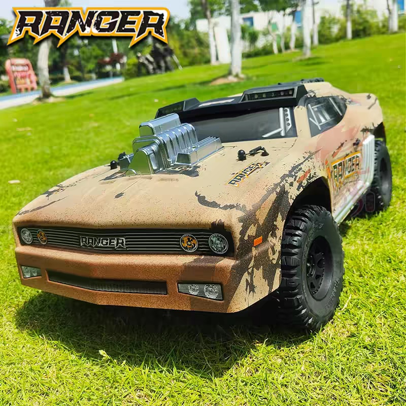 Flying God Freedom Hero 1/10 Brushless Desert Rally off-road Short Truck Professional RC high-speed remote control model car, large foot four-wheel drive, adult brushless racing details Picture