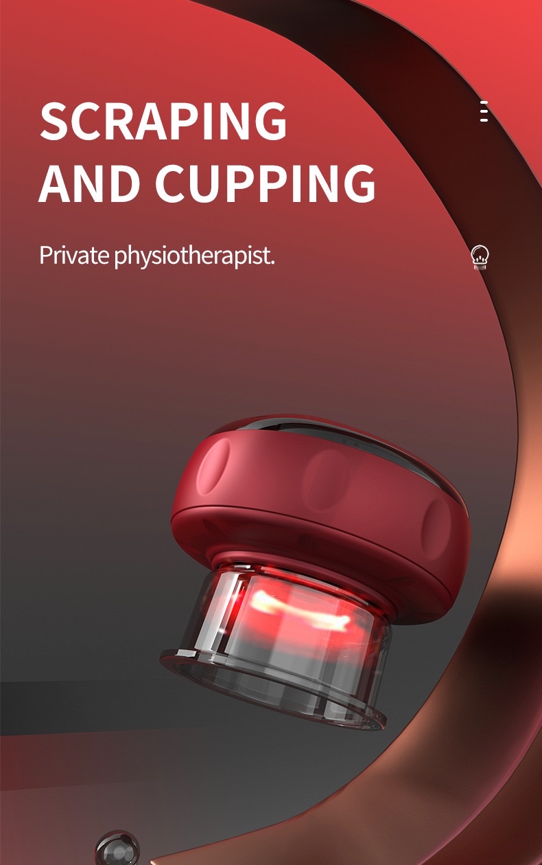 Vacuum cupping and gua sha instrument, intelligent electric breathing heating cupping device, meridian brush massage instrument, and sha suction instrument Application Scenario