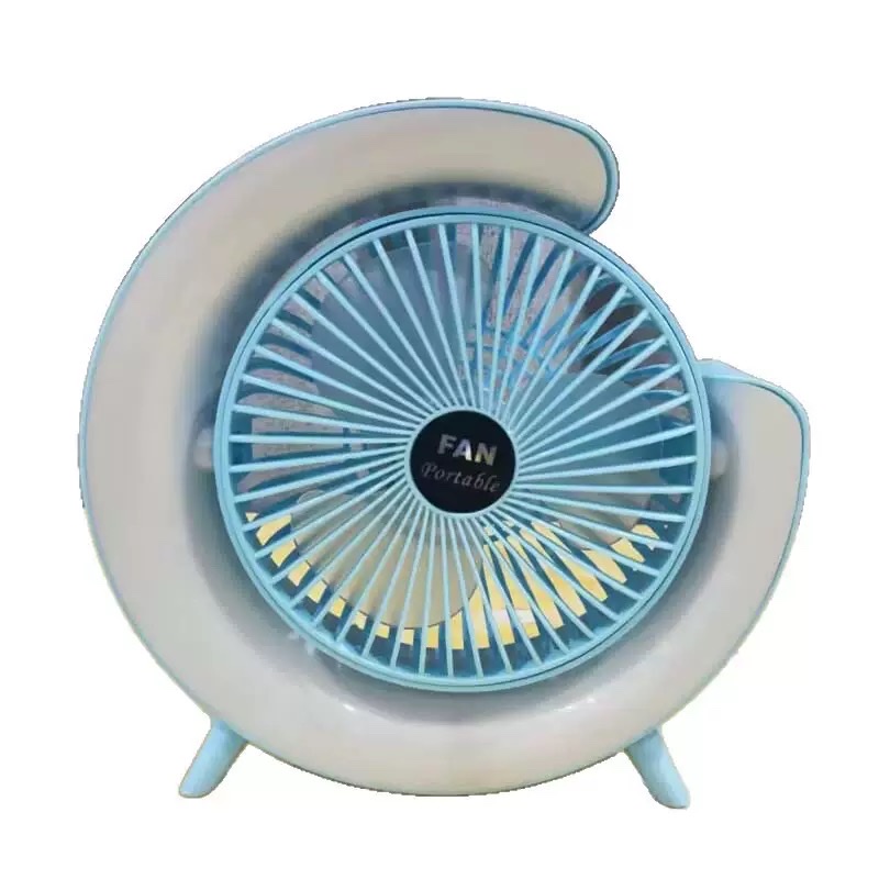 Air circulation fan, large air volume folding fan, humidifying outdoor electric fan, handheld light, cross-border certified fan Item Picture