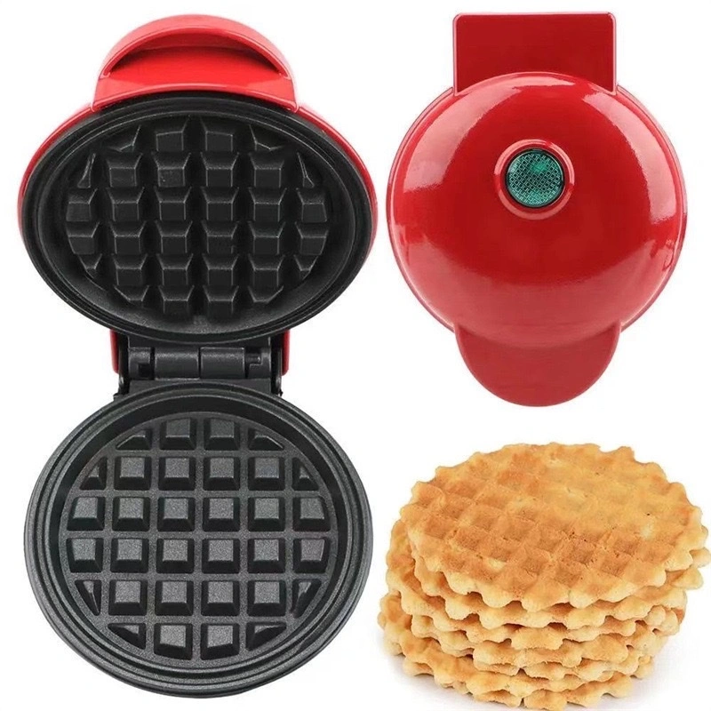 Cross-border portable household waffle maker, mini breakfast machine, baking cake, heart-shaped round thin pancake, electric griddle detail image 2