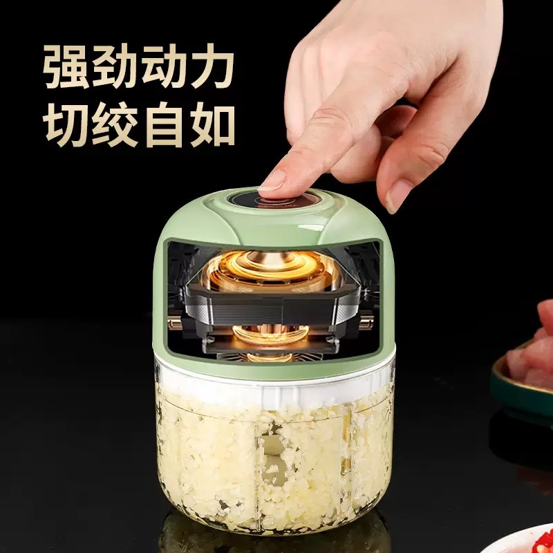 电动捣蒜器压蒜器辅食料理机无线迷你打蒜泥神器拉蒜跨境 details Picture