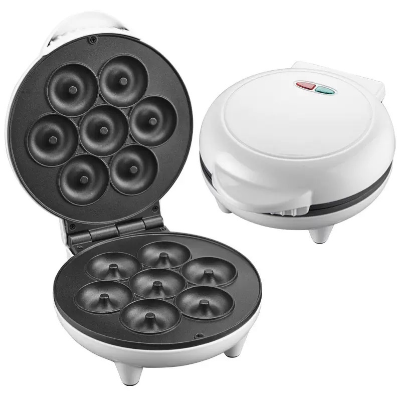 跨境便携式家用甜甜圈机迷你早餐机烘焙蛋糕爱心圆形薄饼电饼铛 details Picture