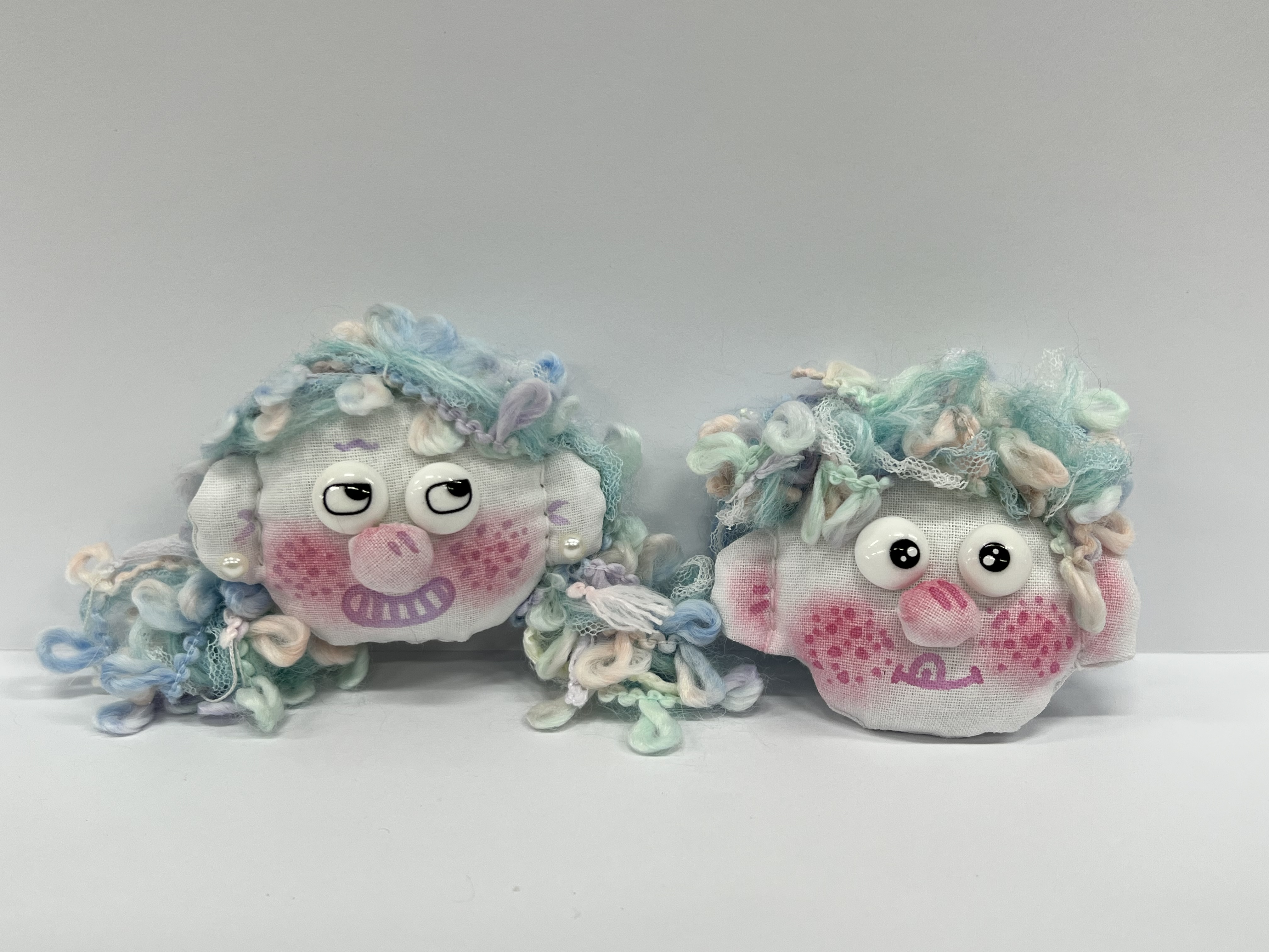 蓝色系列不一样小表情的冰箱贴