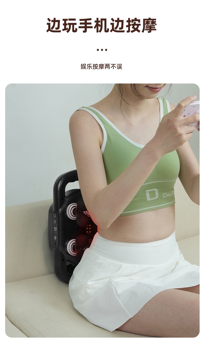 New 6-head fascia gun, a muscle relaxation and massage wonder, vibrating neck fascia gun, soft head fascia gun, specially designed for sports students detail image 6