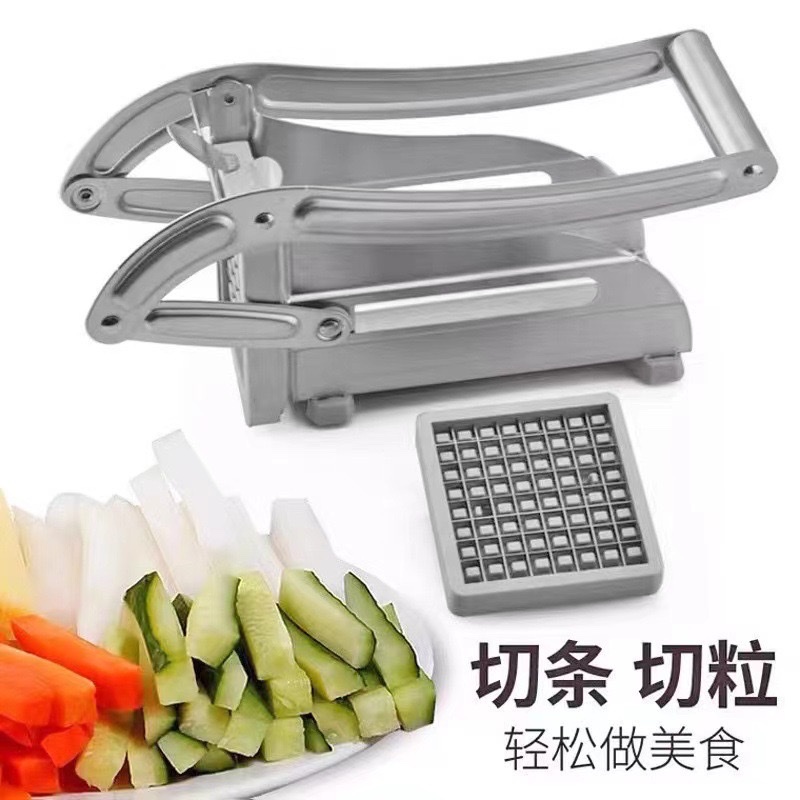 Cross-border potato slicer, multi-functional stainless steel cucumber slicer, household kitchen vegetable slicer, French fries machine detail image 5