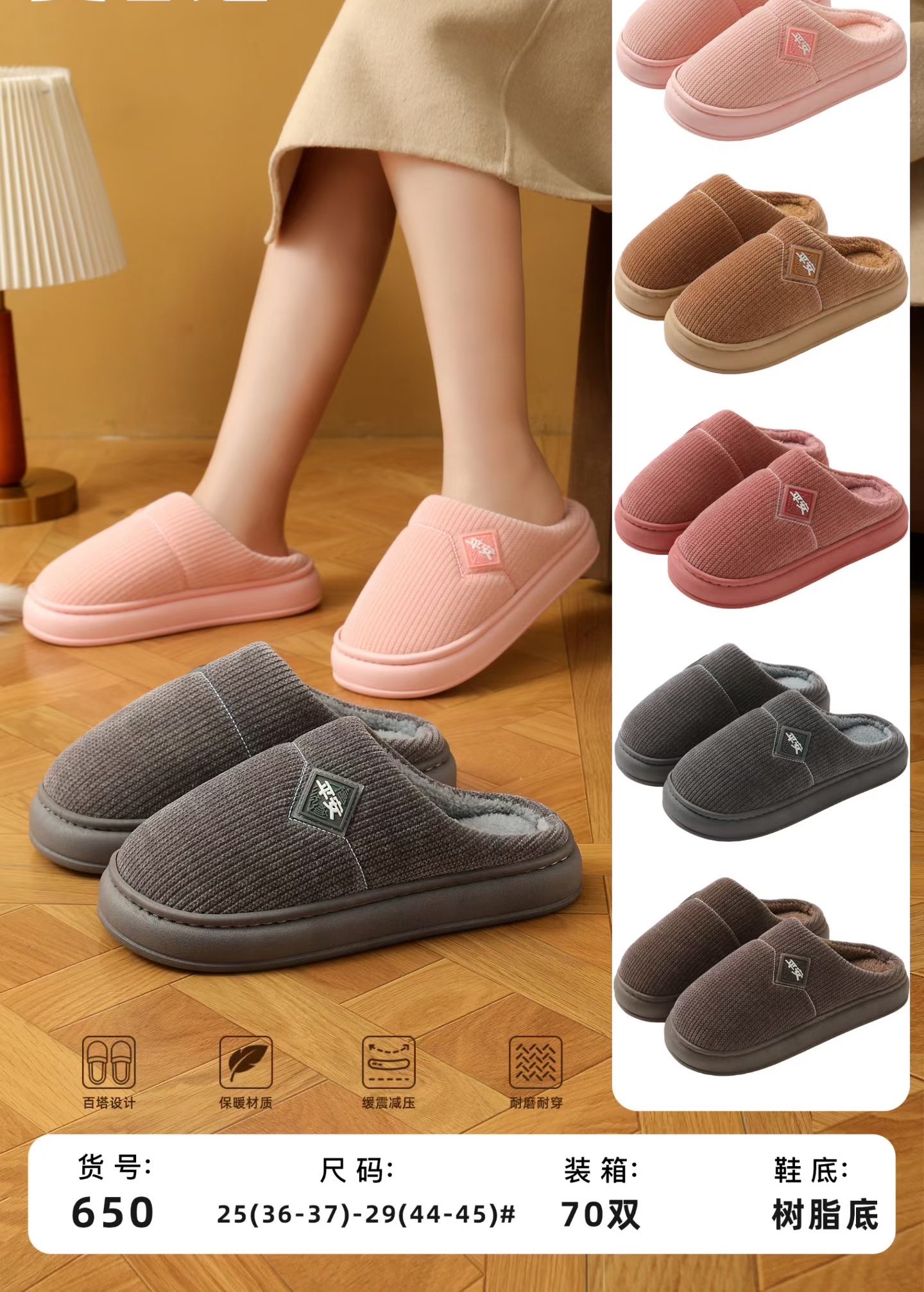 Summer breathable and casual indoor plastic anti-slip slippers for women Item Picture