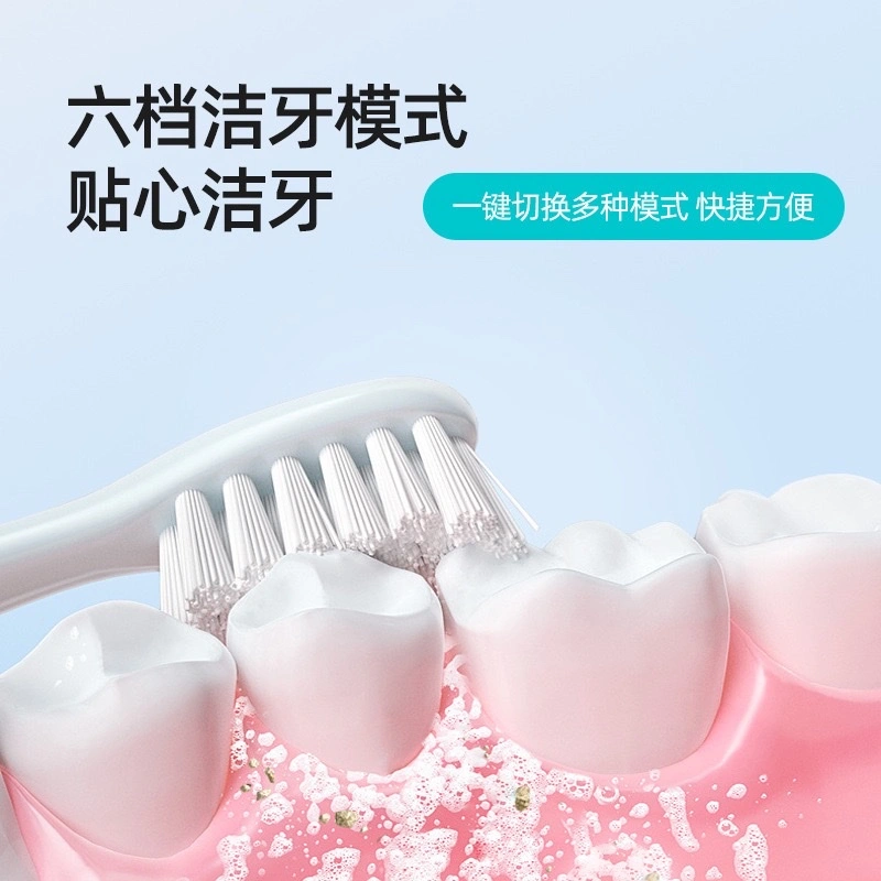 Cross-border best-selling electric toothbrush charging model for both men and women, soft-bristled, multi-speed portable smart teeth cleaning wonder detail image 3
