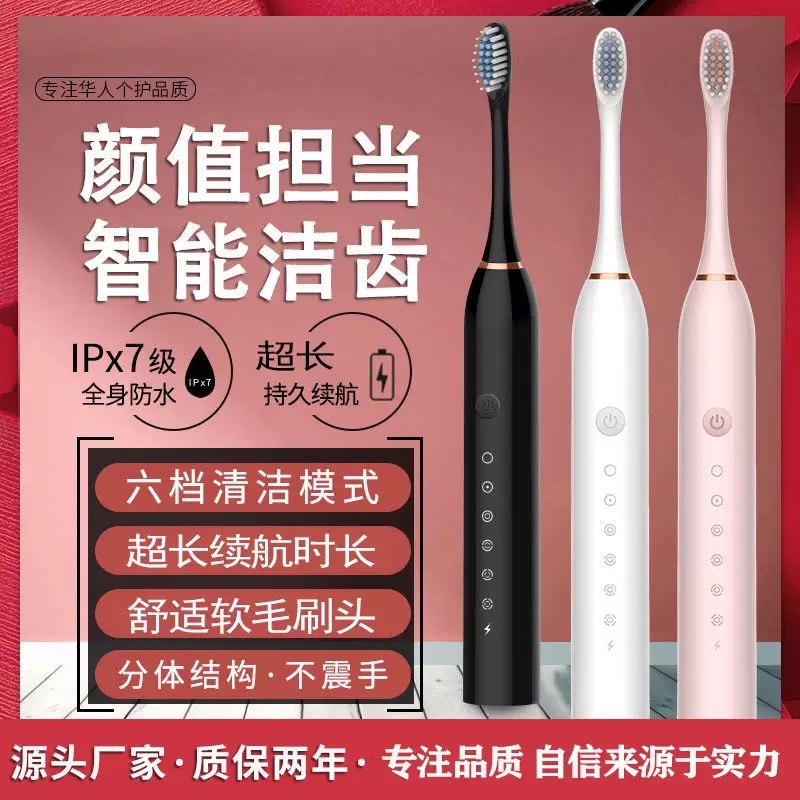 Cross-border electric toothbrush charging model, suitable for adults and children, soft bristle brush, home and outdoor portable toothbrush set Application Scenario