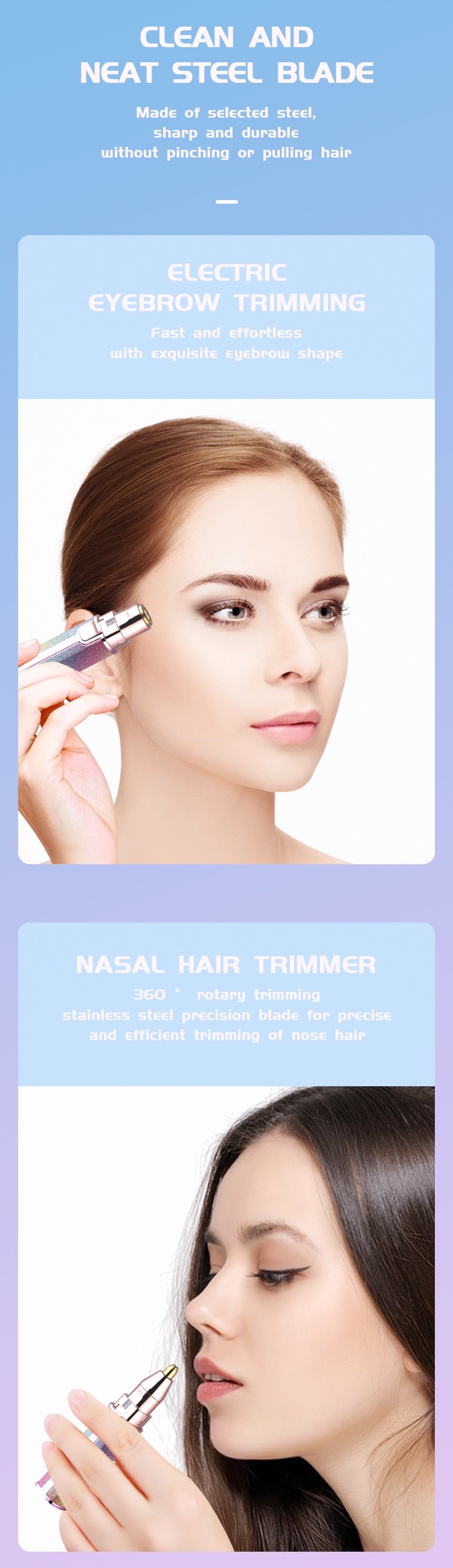 Cortador de cejas eléctrico cortador de cejas artefacto de afeitar lápiz de ceja cortador de cejas universal para hombres y mujeres detail image 5