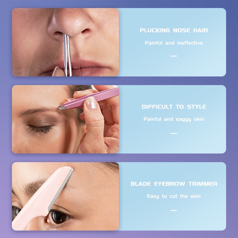 Cortador de cejas eléctrico cortador de cejas artefacto de afeitar lápiz de ceja cortador de cejas universal para hombres y mujeres details Picture