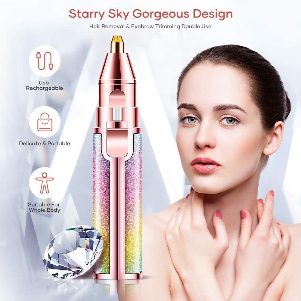 Afeitador de lápiz labial cortador de cejas eléctrico lady depilador recargable mini afeitador removedor de pelo detail image 4