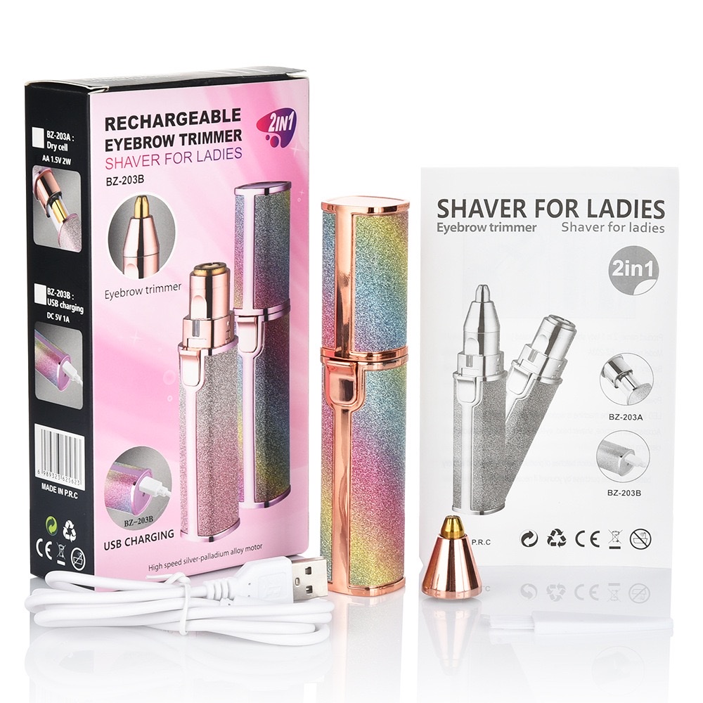 Afeitador de lápiz labial cortador de cejas eléctrico lady depilador recargable mini afeitador removedor de pelo details Picture