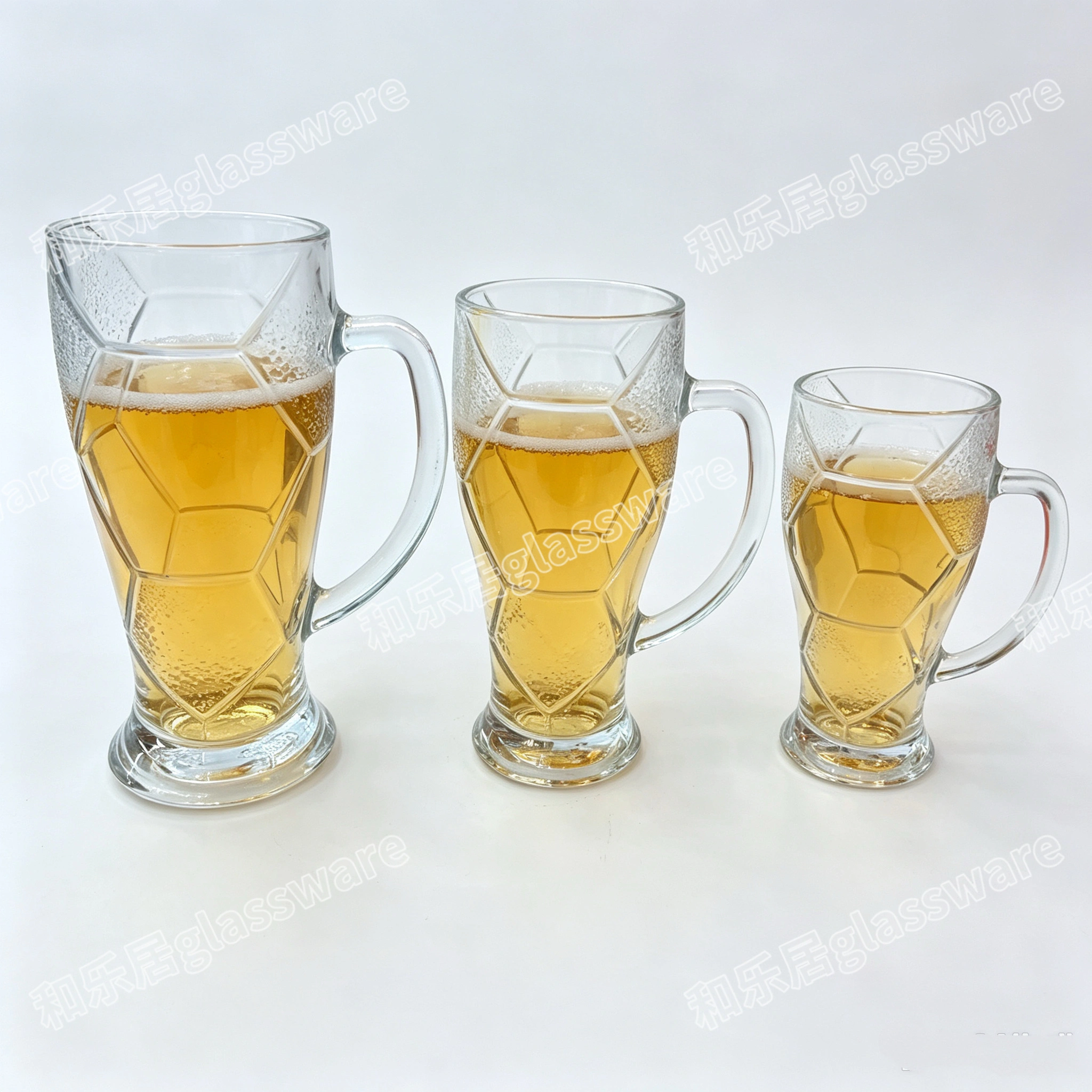 Glass football cup detail image 6