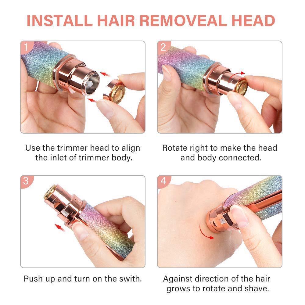 Afeitador de lápiz labial cortador de cejas eléctrico lady depilador recargable mini afeitador removedor de pelo