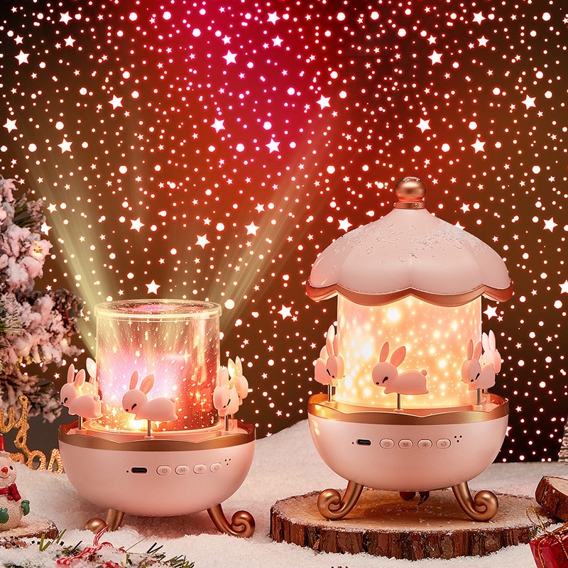 Starry sky light projector, creative gift for girls and children, Bluetooth music box, birthday present, atmosphere night light details Picture