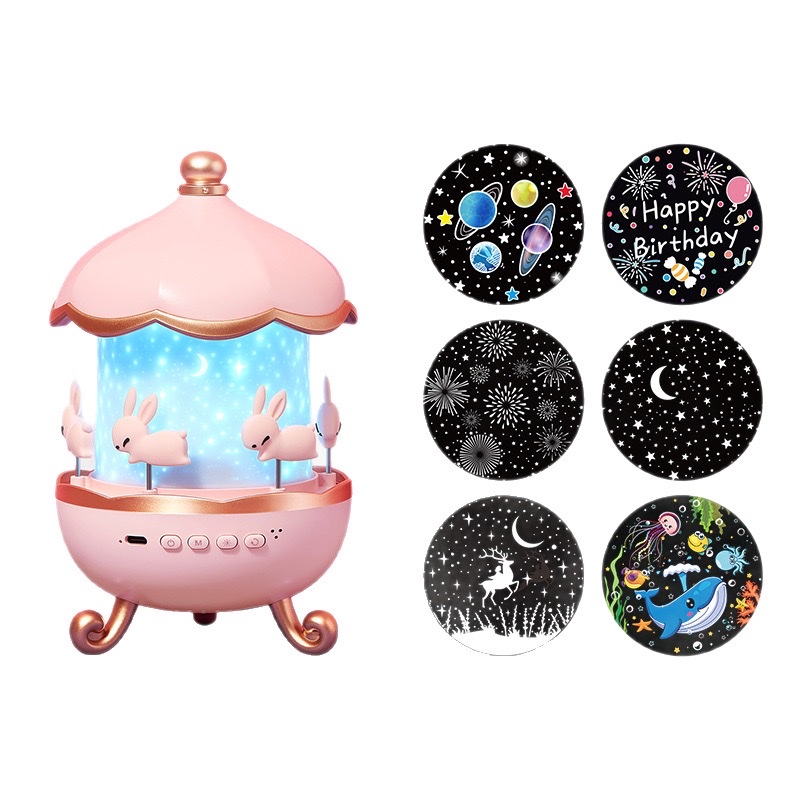 Starry sky light projector, creative gift for girls and children, Bluetooth music box, birthday present, atmosphere night light Item Picture