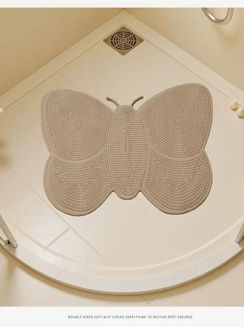 Foot rubbing wonder, bathroom foot rubbing mat, anti-slip and water-draining massage foot mat, home bathroom anti-drop and exfoliating floor mat, bathroom mat