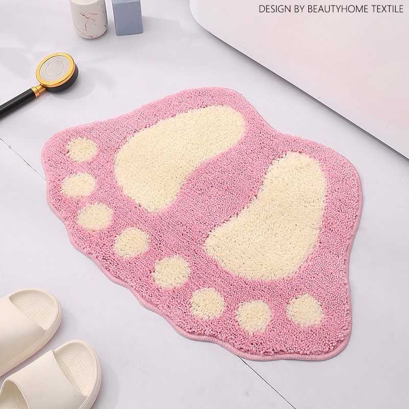 Cute cartoon foot absorbent floor mat for bathroom, bathroom, room door, bedroom, toilet, entrance, small carpet, foot mat Item Picture