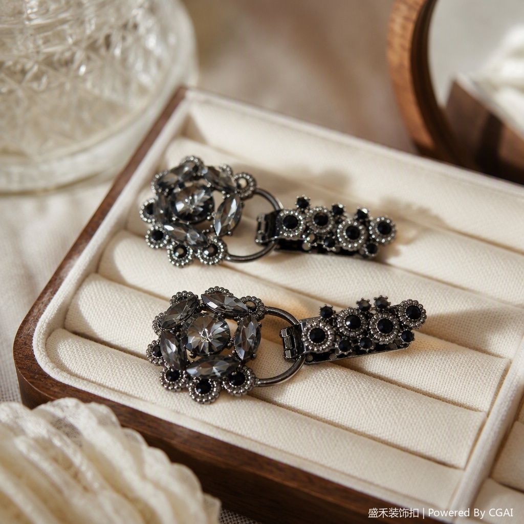 أزرار منقار البط -مثقاب الفرو، وهي عبارة عن أزرار معطف مشبك Item Picture