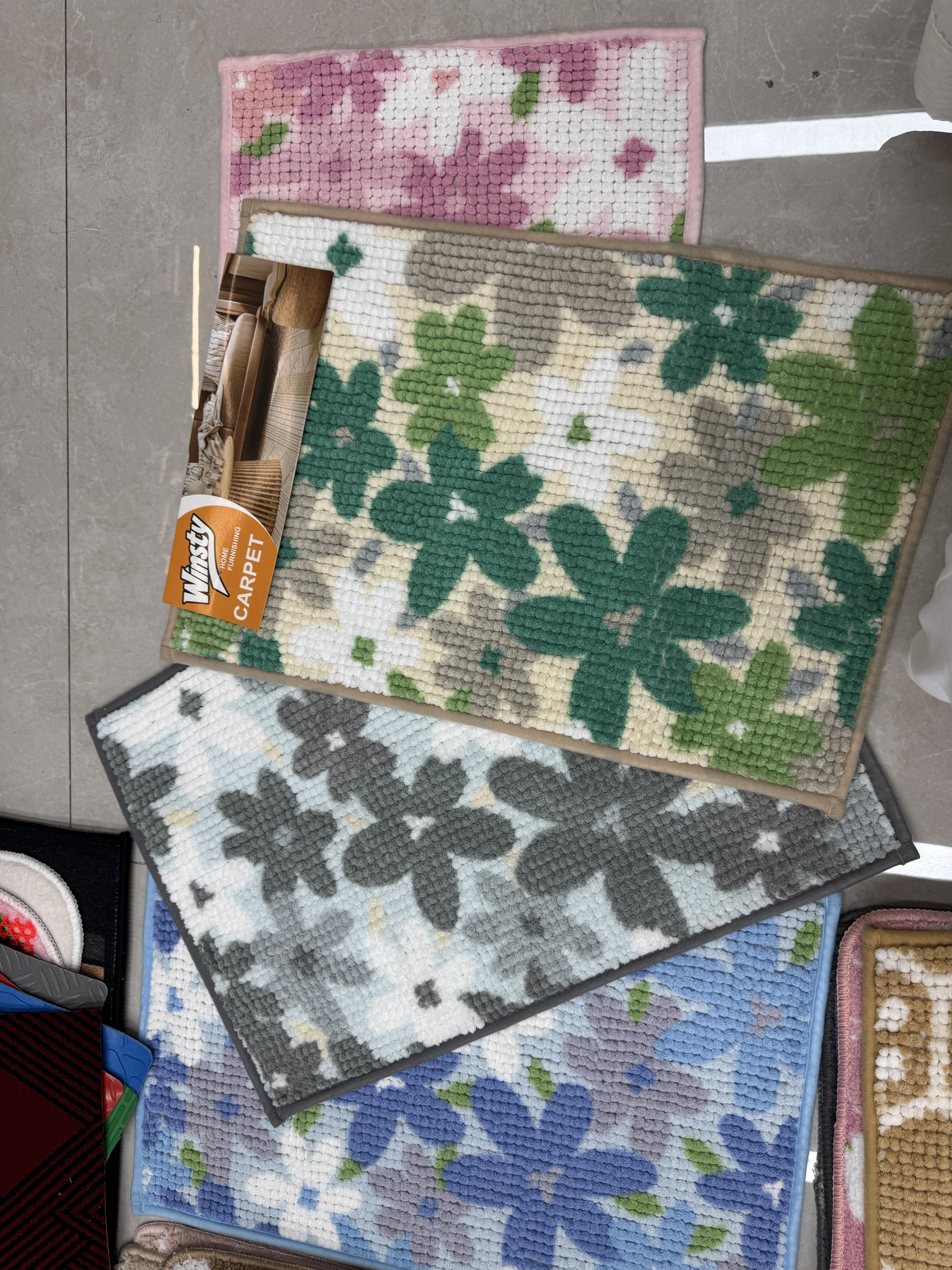 New short chenille tapetes estampados alfombras tapetes antideslizantes tapetes de baño tapetes de puerta tapetes de cocina tapetes de interior detail image 3